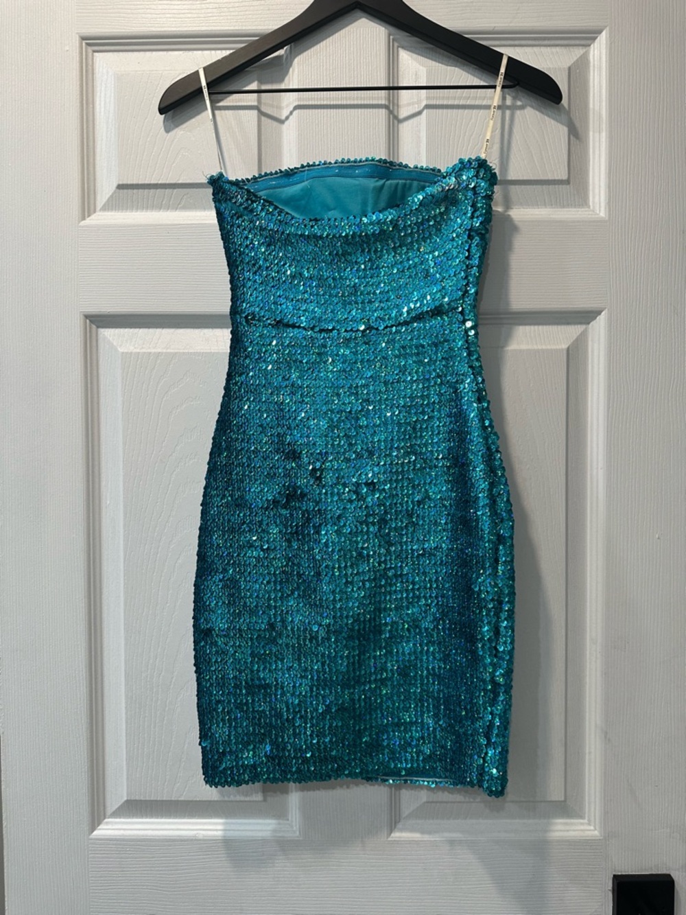 Forever 21 Strapless Sequin Mini Dress in Bright Blue - Picture 5 of 10